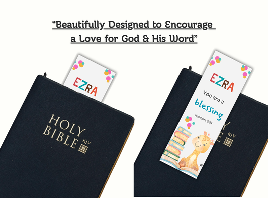 christian bookmarks for kids, personalized kids bookmarks, bible verse bookmarks kids, custom name bookmark, christian gifts for kids, sunday school gifts