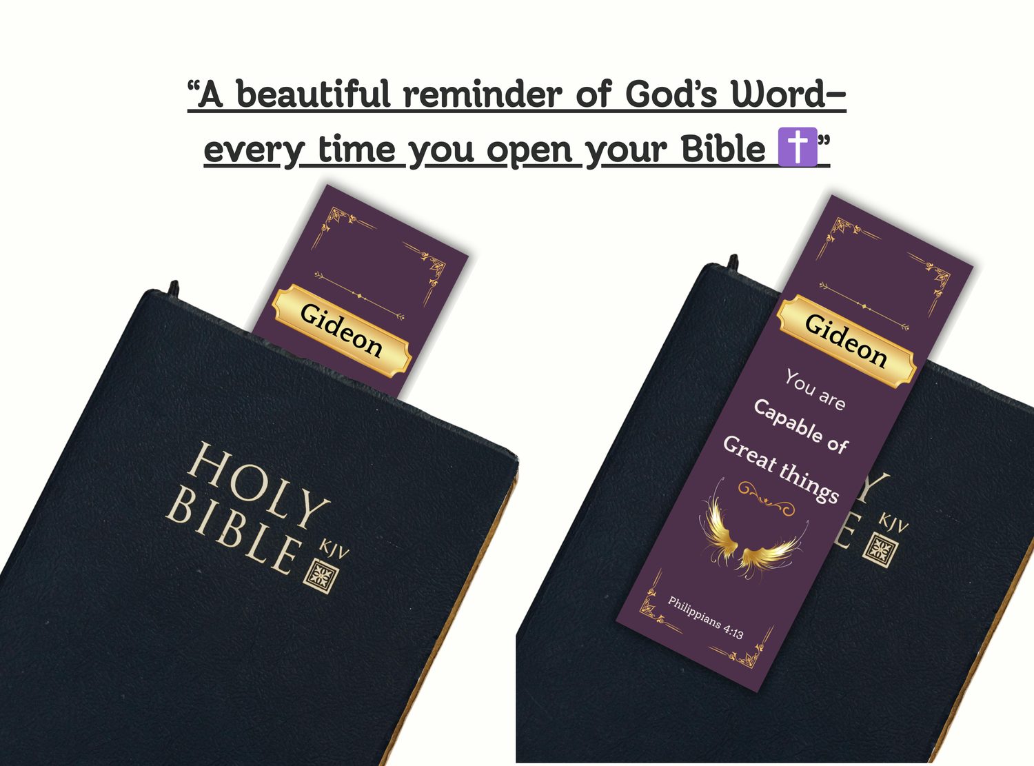 ✝️ Custom Name Christian Bookmarks for Men