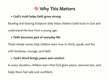 100 Kids Bible Scripture Cards Printable (2 Tiers) | Christian Verse Cards for Children | Faith, Character & Confidence Building | Instant Download