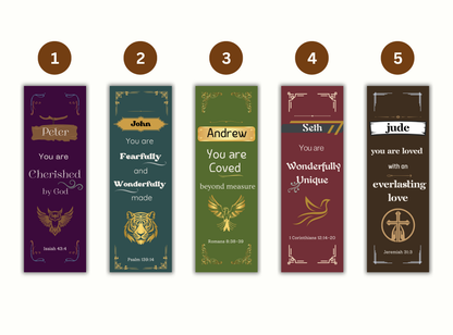 christian bookmarks for men, customizable bible verse bookmarks, personalized scripture bookmark, christian gifts for men, mens bible study gift, faith based gifts for him