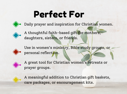 47 Scripture-Based Prayer Cards for Christian Women | Bible Verse Prayer Cards | Daily Inspiration and Devotion