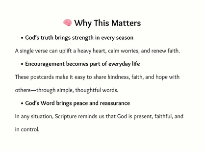 100 Christian Postcards Printable (2 Tiers) | Bible Verse Encouragement Cards | Faith, Hope & Strength Postcards | Instant Download