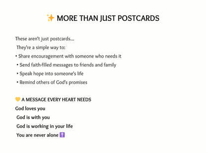 100 Christian Postcards Printable (2 Tiers) | Bible Verse Encouragement Cards | Faith, Hope & Strength Postcards | Instant Download