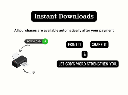 100 Christian Postcards Printable (2 Tiers) | Bible Verse Encouragement Cards | Faith, Hope & Strength Postcards | Instant Download