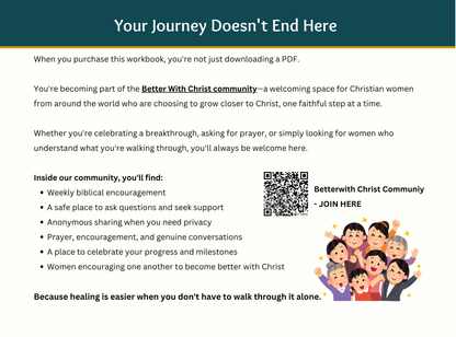 Christian Anxiety to Peace Reset System | 4-Week Christian Anxiety Workbook | Bible Study for Anxiety | Faith-Based Mental Health Journal | Printable PDF