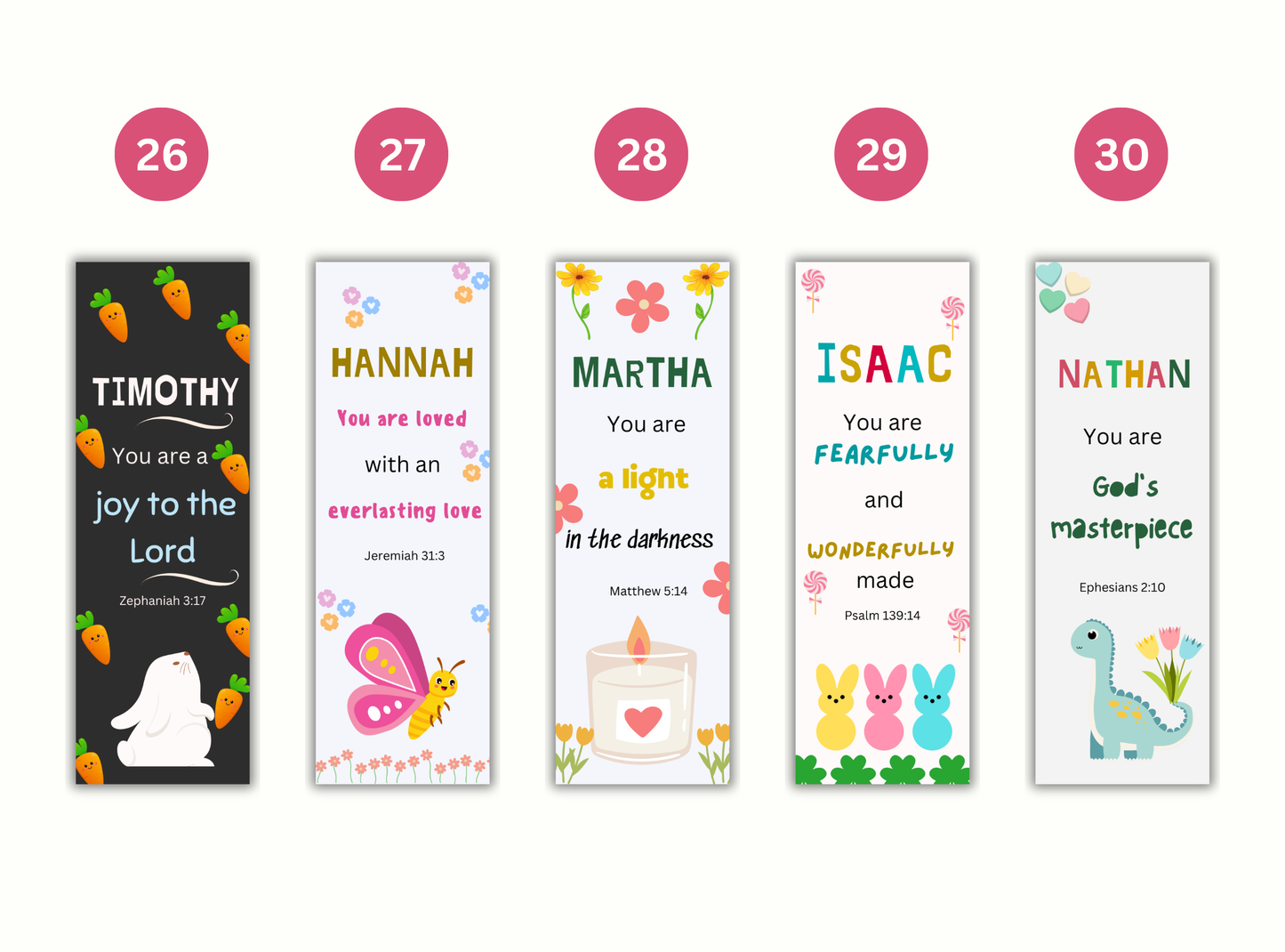 christian bookmarks for kids, custom name bible bookmark, personalized kids scripture bookmark, christian gifts for children, bible verse bookmarks for kids, sunday school gifts