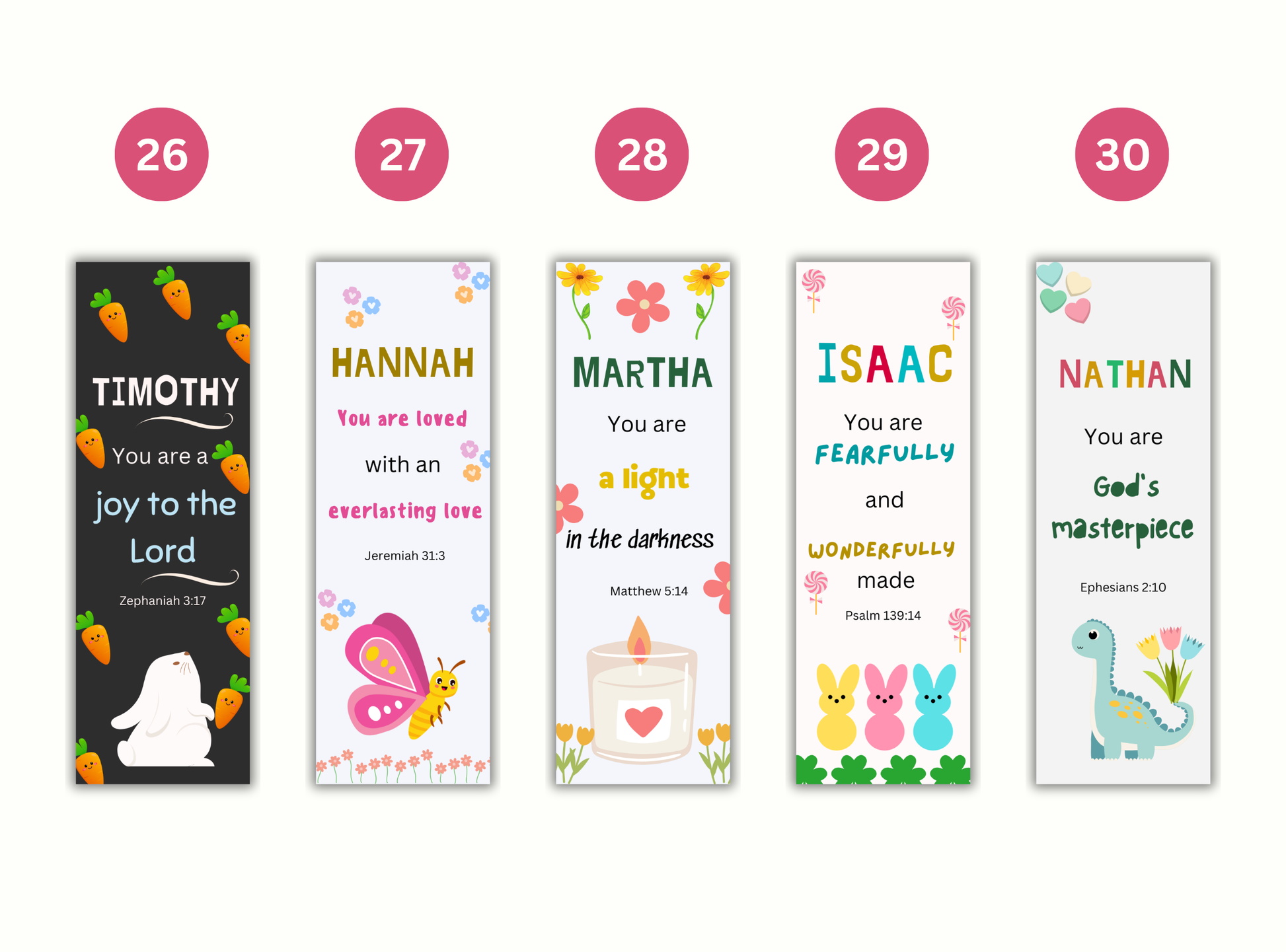 christian bookmarks for kids, custom name bible bookmark, personalized kids scripture bookmark, christian gifts for children, bible verse bookmarks for kids, sunday school gifts