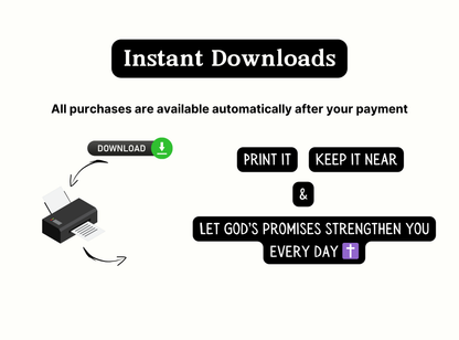 365 Scripture-Based Promise Cards | Daily Bible Verse Cards | One Promise for Each Day | Christian Printable Encouragement Cards