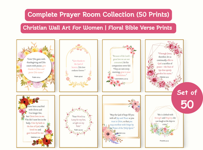 christian wall art printable, bible verse wall art women, floral scripture prints, prayer room decor christian, christian home decor printable, faith wall art bundle, christian gifts for women