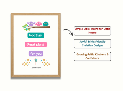 Faith, Love & Courage – Complete Christian Wall Art for Kids Room ✝️
