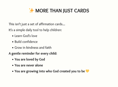 Kids Bible Verse Affirmation Cards (2 Tiers) | 50 Christian Affirmations for Children | Printable Scripture Cards | Faith Building for Kids | Instant Download