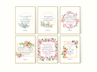 christian wall art printable, bible verse wall art women, floral scripture prints, prayer room decor christian, christian home decor printable, faith wall art bundle, christian gifts for women
