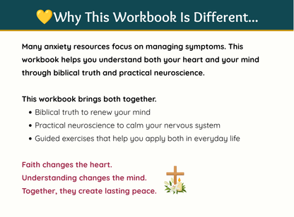 Christian Anxiety to Peace Reset System | 4-Week Christian Anxiety Workbook | Bible Study for Anxiety | Faith-Based Mental Health Journal | Printable PDF