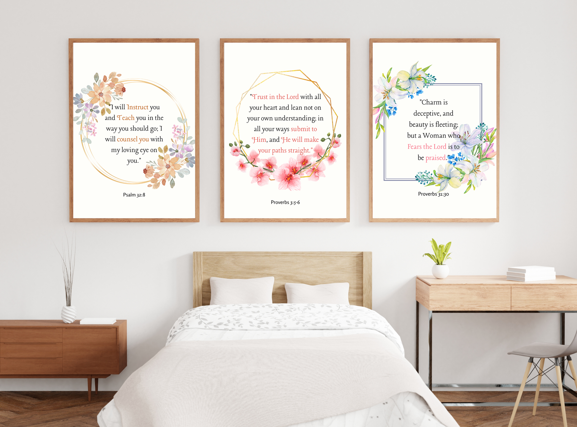 christian wall art printable, bible verse wall art women, floral scripture prints, prayer room decor christian, christian home decor printable, faith wall art set, christian gifts for women