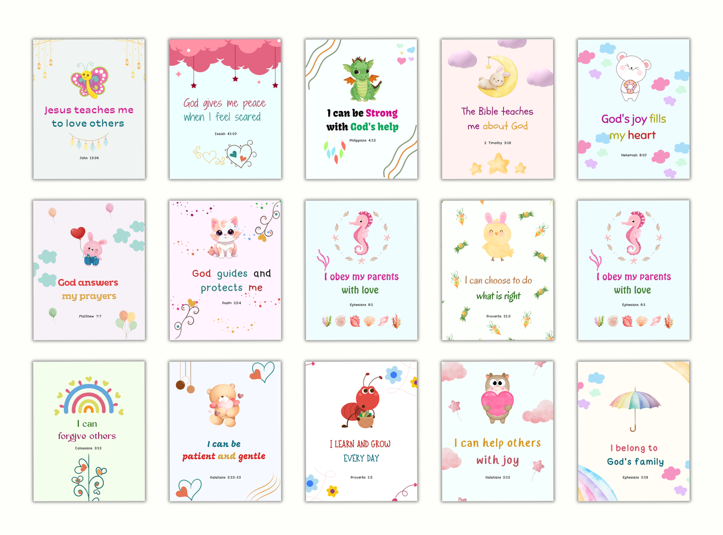 christian affirmation cards kids, kids bible affirmations printable, faith based parenting tools, christian homeschool printables, kids scripture cards, bible verse cards for children, christian kids gifts, sunday school resources