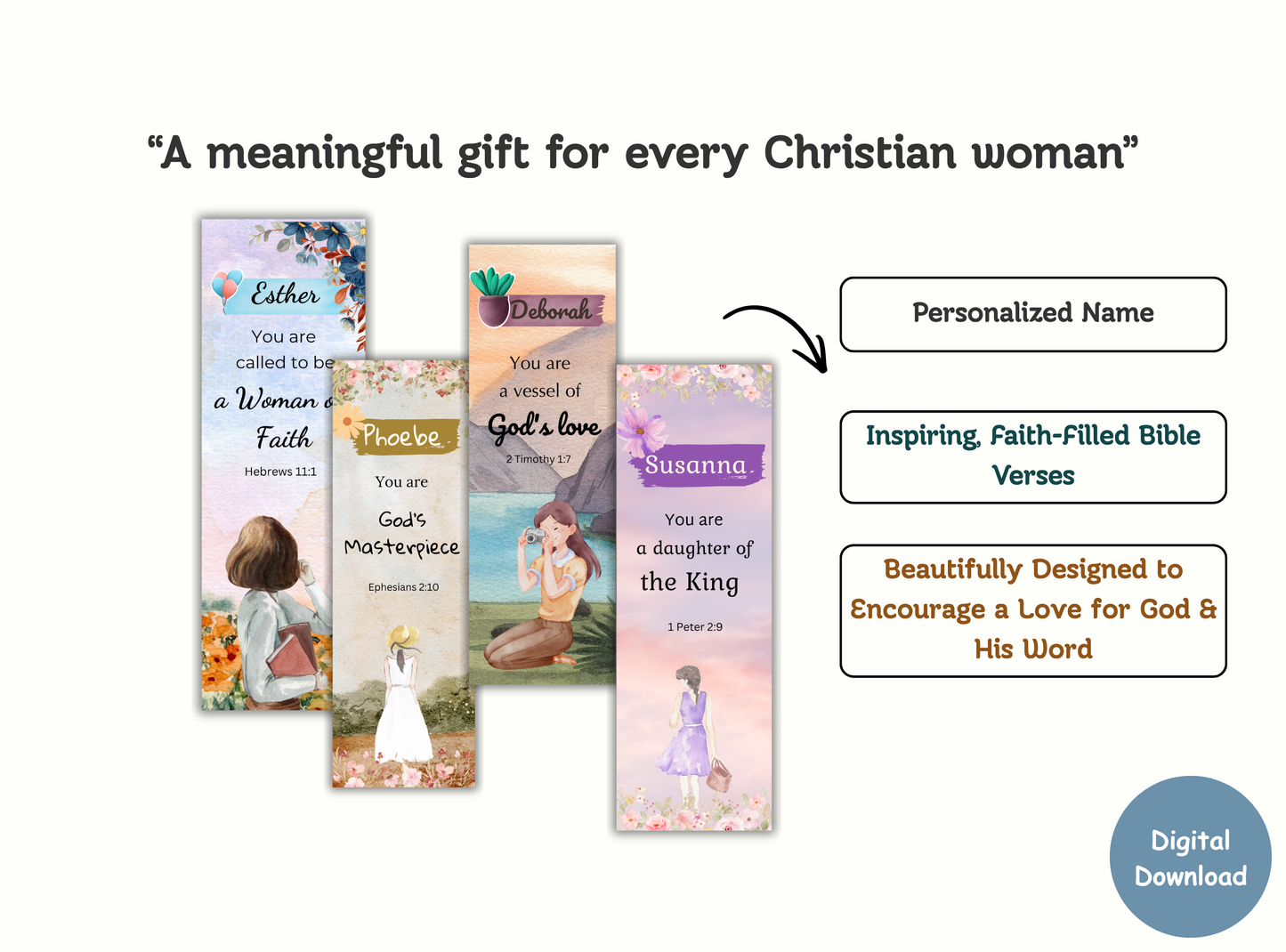 christian bookmarks for women, personalized scripture bookmarks, custom bible bookmarks, faith bookmarks printable, christian gifts for women