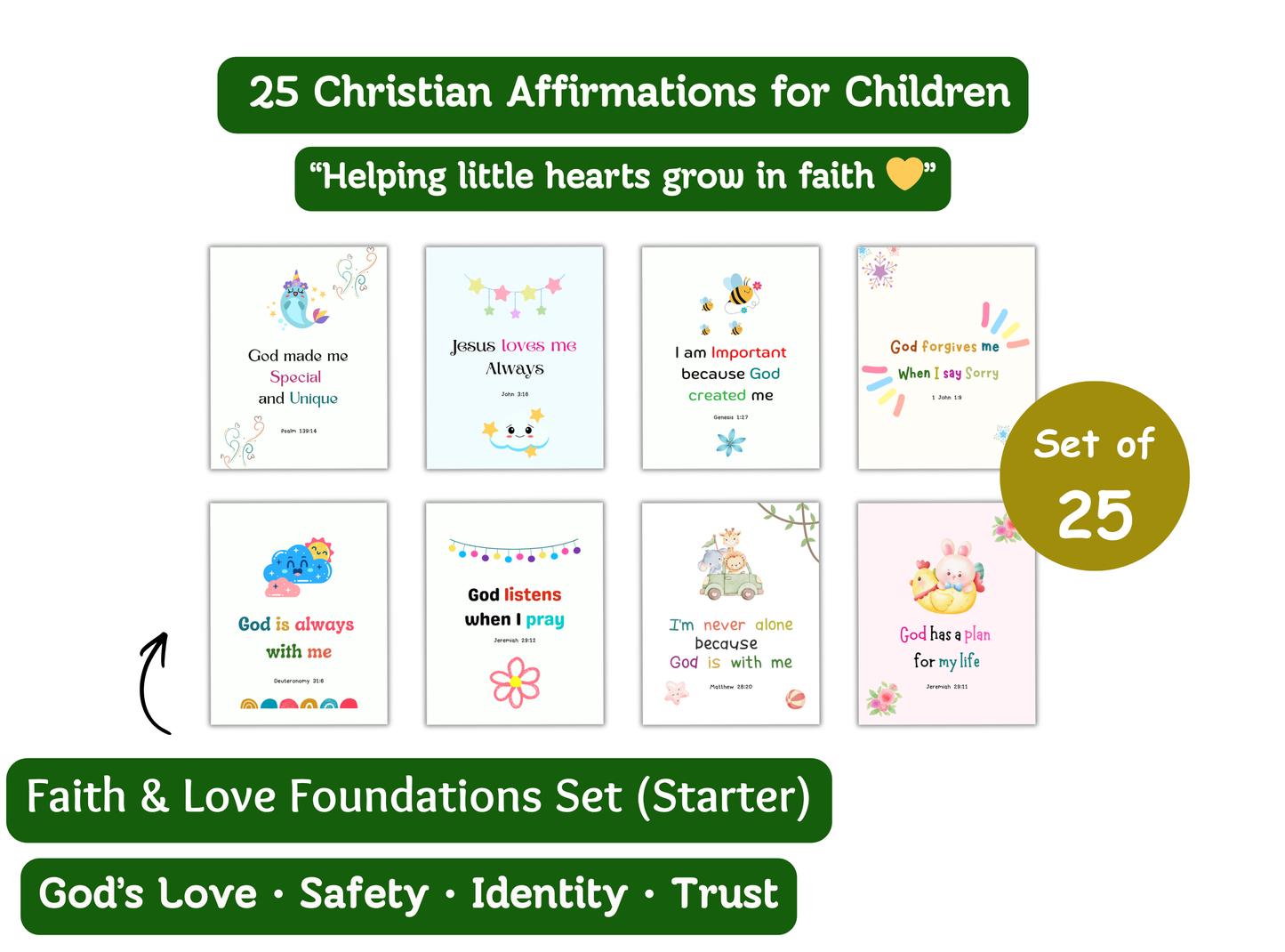 christian affirmation cards kids, kids bible affirmations printable, faith based parenting tools, christian homeschool printables, kids scripture cards, bible verse cards for children, christian kids gifts, sunday school resources