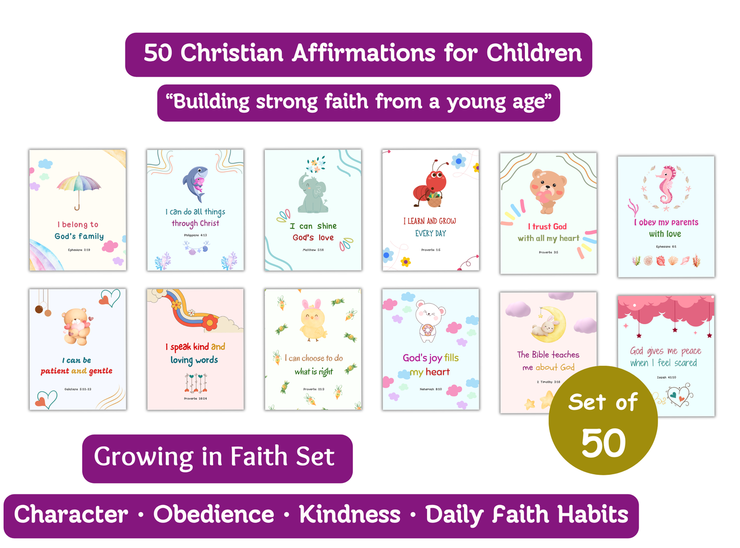 christian affirmation cards kids, kids bible affirmations printable, faith based parenting tools, christian homeschool printables, kids scripture cards, bible verse cards for children, christian kids gifts, sunday school resources