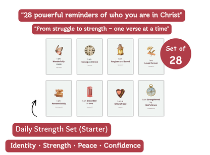 Men Bible Verse Affirmation Cards (2 Tiers) | 55 Printable Christian Affirmations for Strength & Purpose | Instant Download