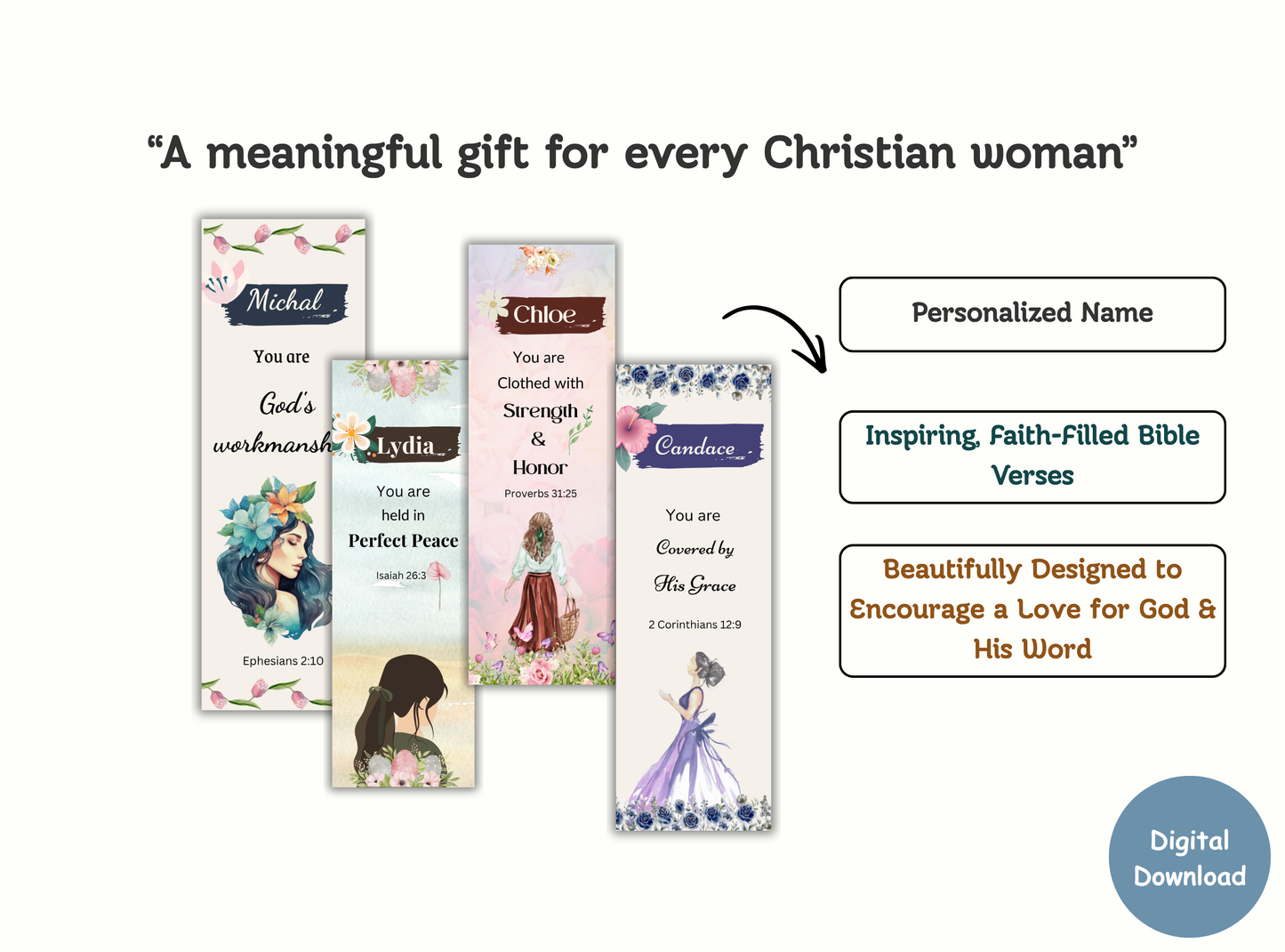 christian bookmarks for women, custom name bible bookmark, personalized scripture bookmark, christian gifts for women, bible verse bookmarks printable, devotional bookmarks women, faith based gifts