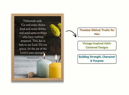 Leadership & Purpose | Christian Wall Art for Men | Vintage Bible Verse Prints 20