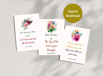 christian scripture cards printable, bible verse cards printable, christian affirmation cards, scripture cards for adults, bible study printables, christian gifts printable, daily bible encouragement, faith based printables, scripture memory cards
