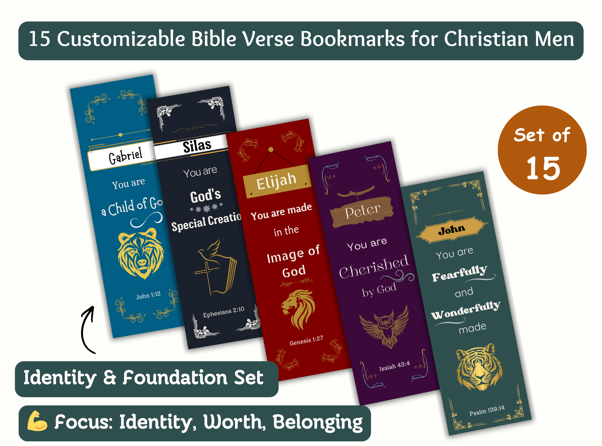 christian bookmarks for men, personalized bible bookmarks, custom name bookmarks, scripture bookmarks printable, christian gifts for men, faith based gifts for him