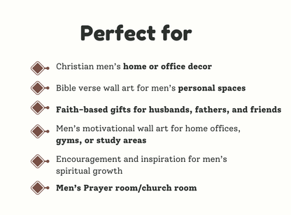 Leadership & Purpose | Christian Wall Art for Men | Vintage Bible Verse Prints 20
