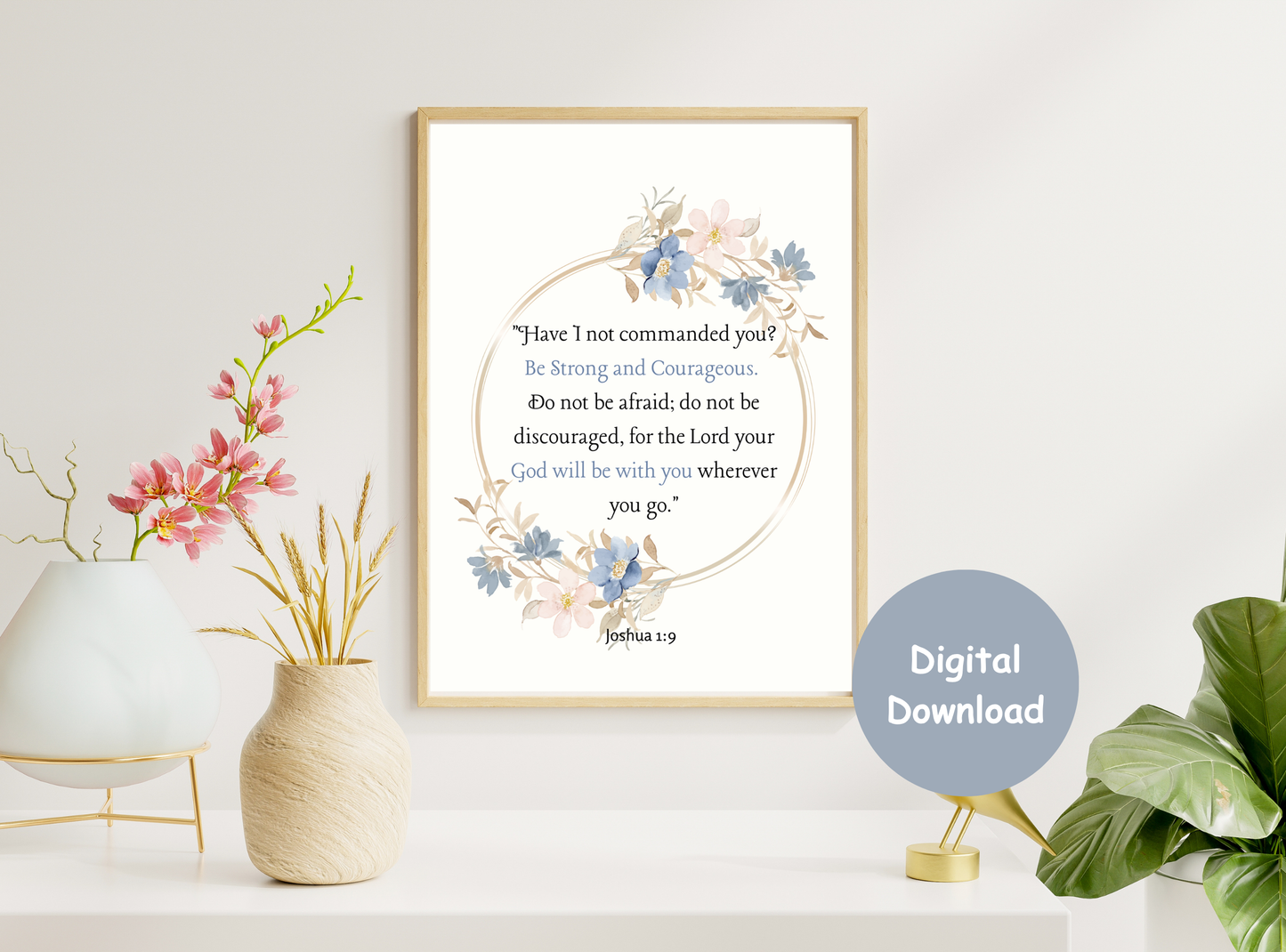 18 Printable Bible Verse Wall Art for Women | Floral Christian Decor | Prayer Room Wall Art Set