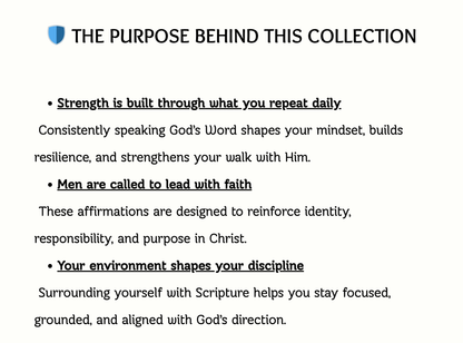 Men Bible Verse Affirmation Cards (2 Tiers) | 55 Printable Christian Affirmations for Strength & Purpose | Instant Download